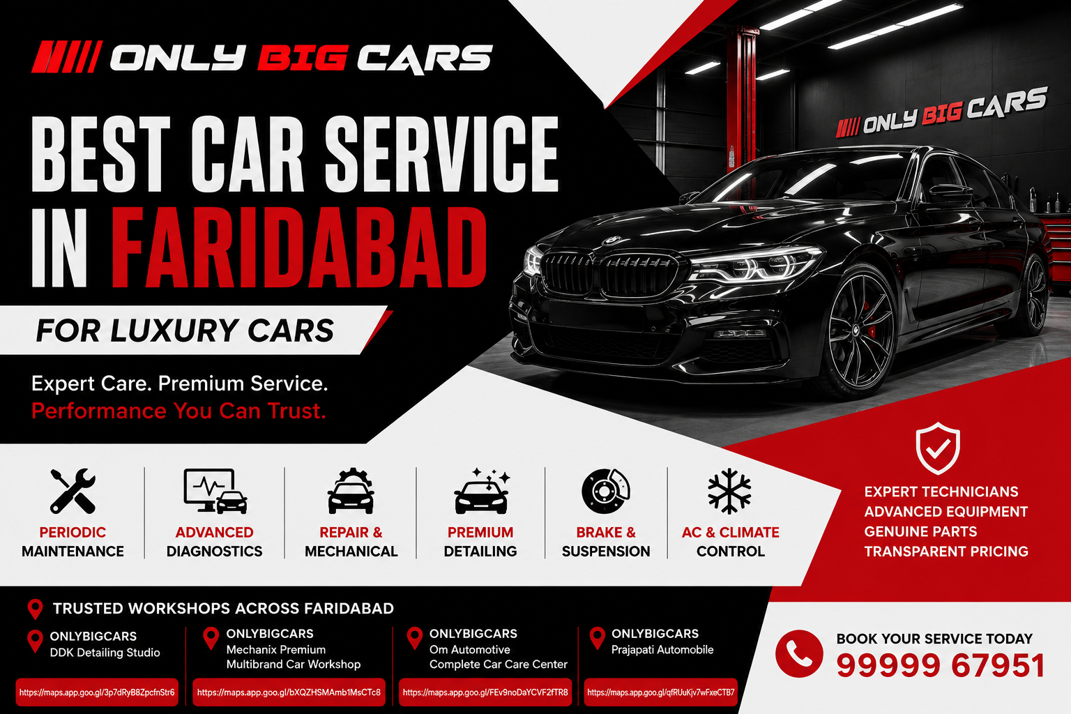 Best Car Service in Faridabad for Luxury Cars