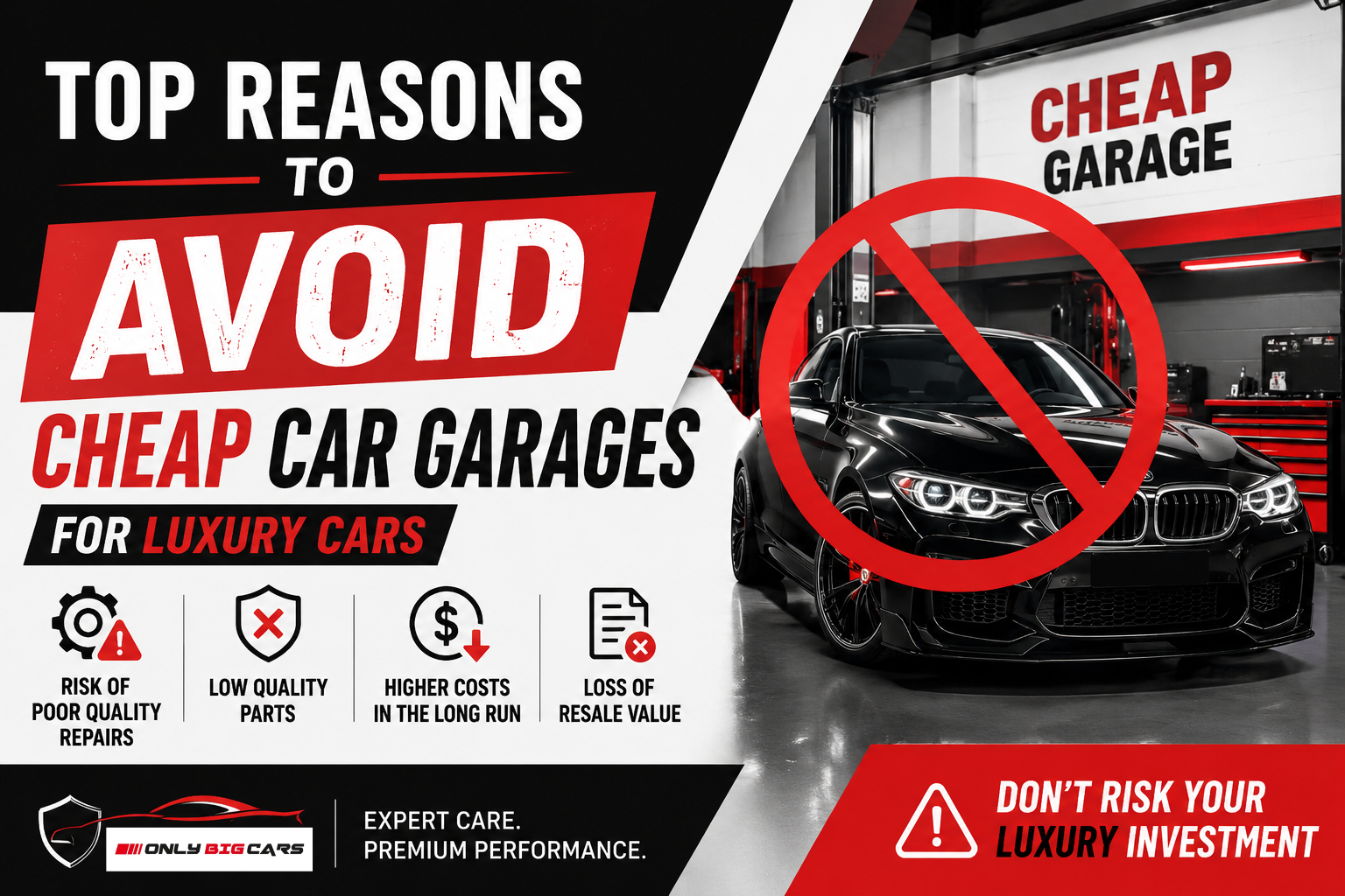 Top Reasons to Avoid Cheap Car Garages for Luxury Cars